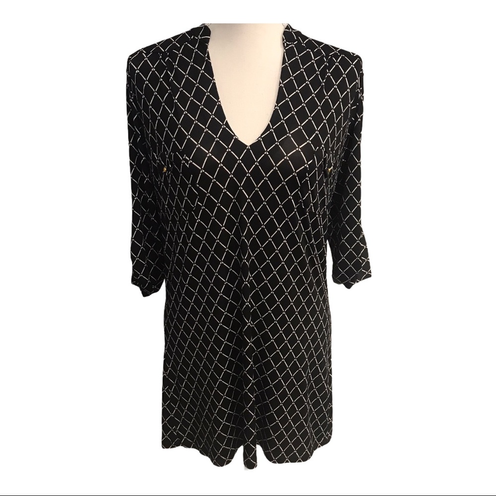 Tbags Los Angeles Diamond Print Dress